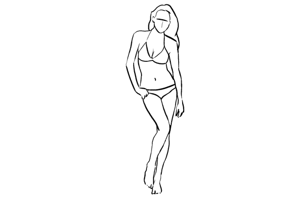 (19) 若果model擁有健美的身形，可以採取這個全身的站姿，要點是要彎曲身體成S形，支點在其中一隻腳。