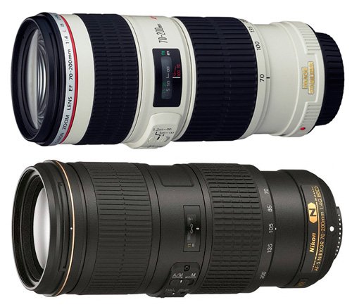 Canon及Nikon的70-200mm f/2.8 為著名的長焦鏡頭